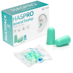 Ausų kištukai HASPRO MULTI10 MINT, 10 porų