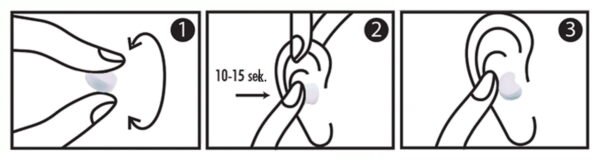 HASPRO silikoniniai ausų kištukai (27dB) - 6 poros - Image 2