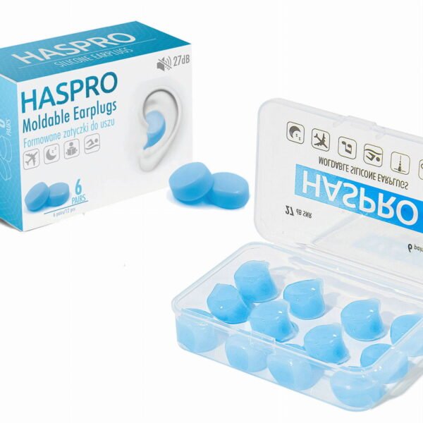 HASPRO silikoniniai ausų kištukai (27dB) - 6 poros