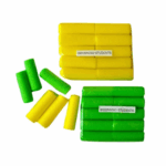 „Putplasčio svetimkūniai užspringimo mokomajai liemenei, 10 vnt. rinkinys“ geltonas ir Zalias