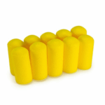 Putplasčio svetimkūniai užspringimo mokomajai liemenei, 10 vnt. rinkinys geltonas