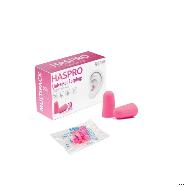 Ausų kištukai HASPRO MULTI10 10 porų rožiniai