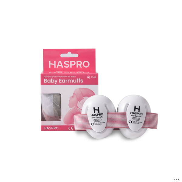 Kūdikių ausinės HASPRO rožinės spalvos