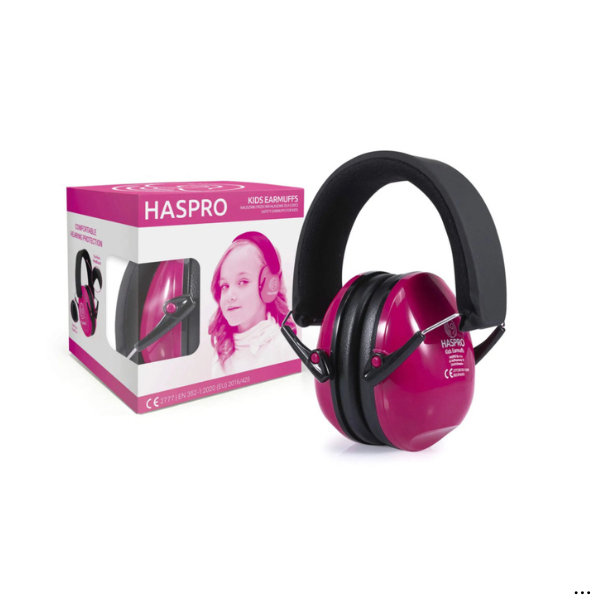 Vaikiškos ausinės HASPRO rožinės spalvos